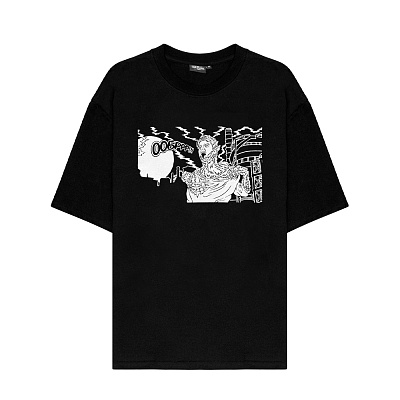 Black Print T-shirt